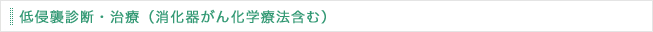 低侵襲診断・治療（消化器がん化学療法含む）